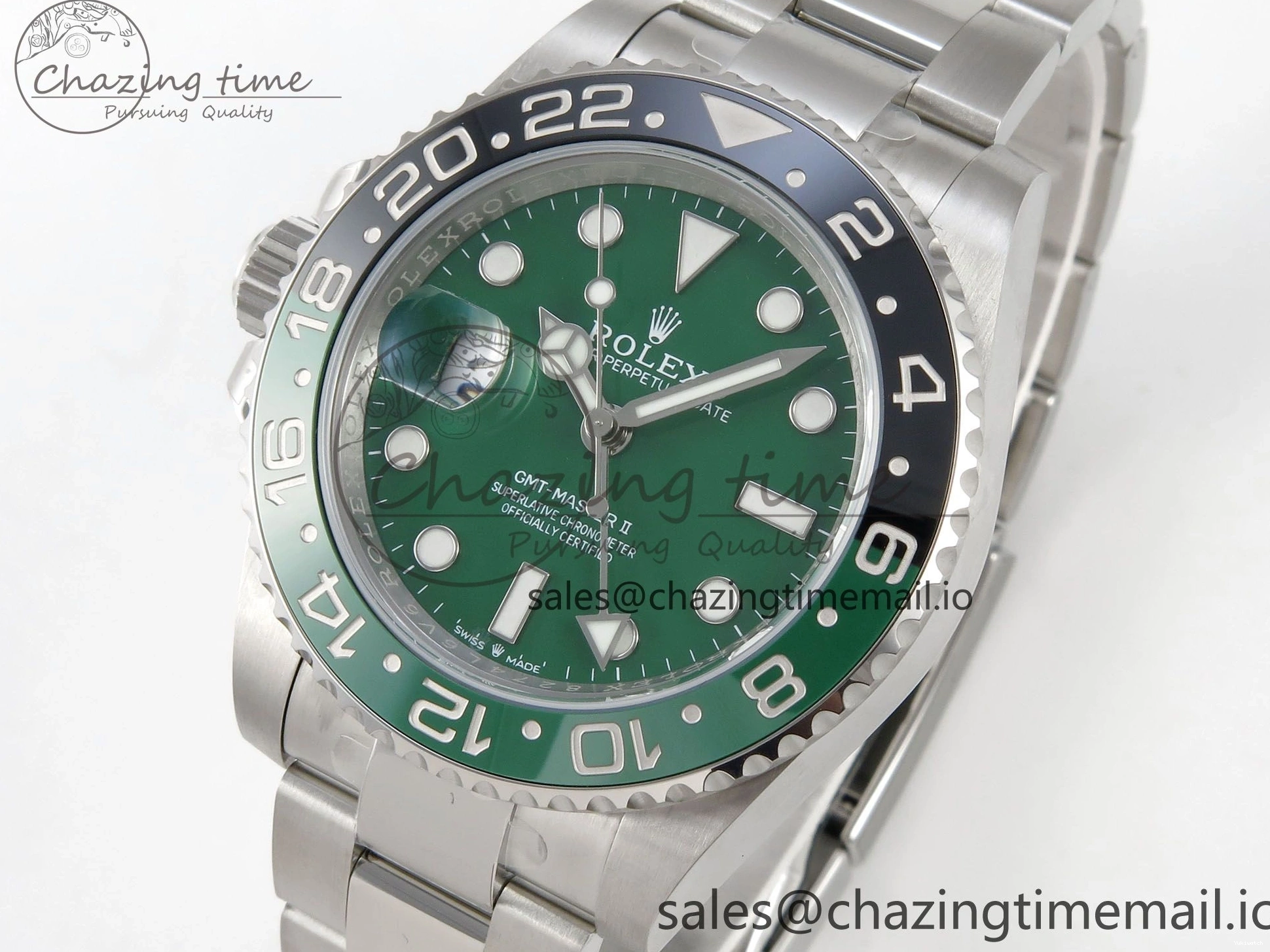 ARF CHS SS GMT-Master Edition VTNR 126729 SH3285 Bracelet Dial Green 1:1 On II Best 1223